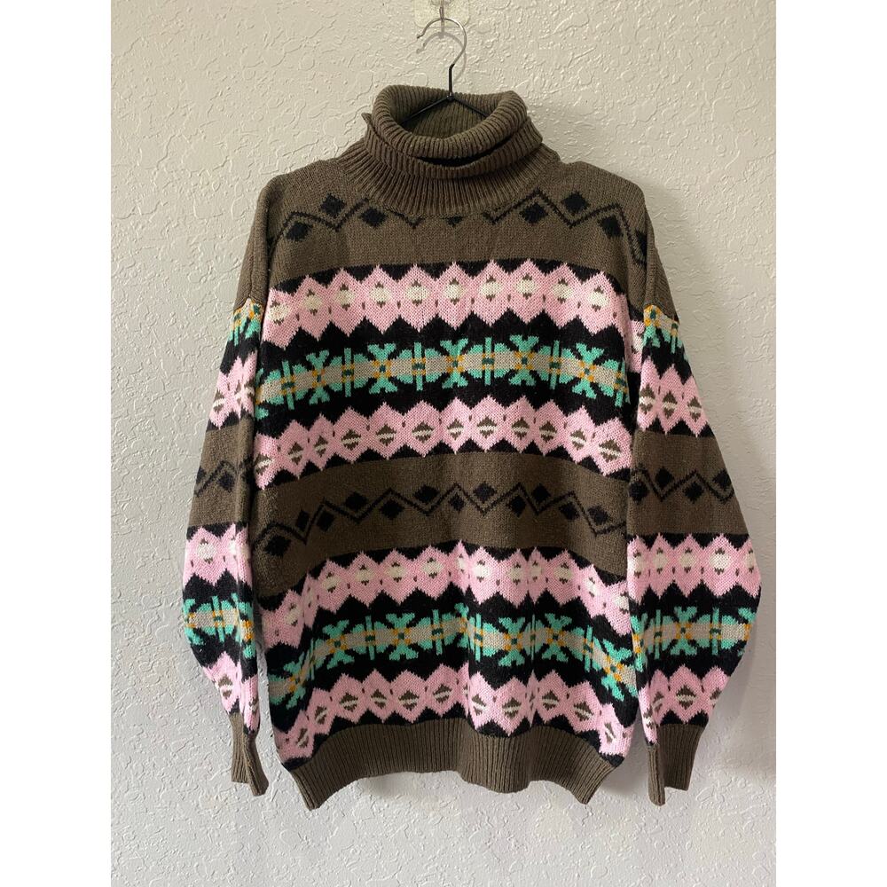 Vintage 80's Sync by Union Bay Women's Pullover Turtleneck Sweater